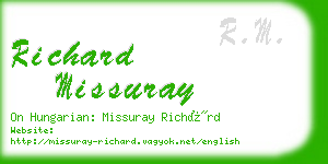 richard missuray business card